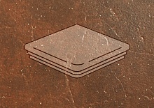 Клинкерная ступень угловая Флорентинер ABC Granit Rot 335*335*10 мм