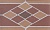 Клинкерная Мозаика декор подступенок на сетке ЭкоКлинкер Rhomb Ромб 250*150*14 мм
