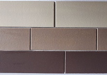 Клинкерная фасадная и интерьерная плитка под кирпич глазурованная Мокко - Бежевая ABC 254*86*10 мм